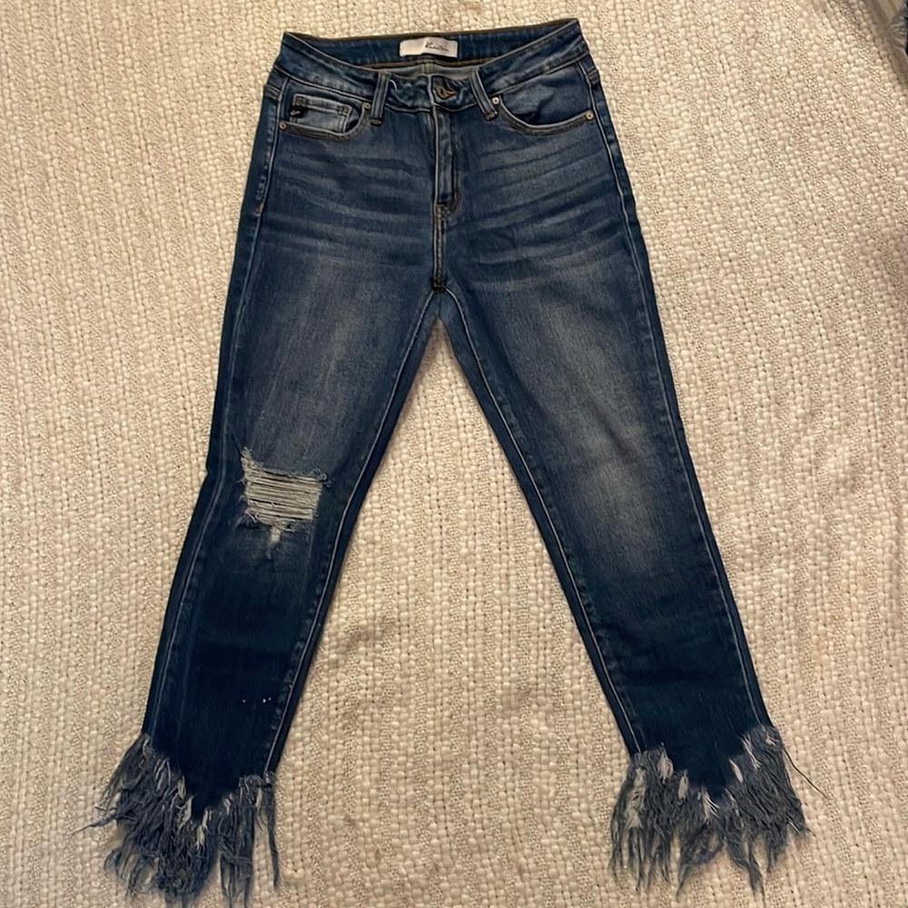 KanCan boutique fray bottomed skinny jeans size 27
